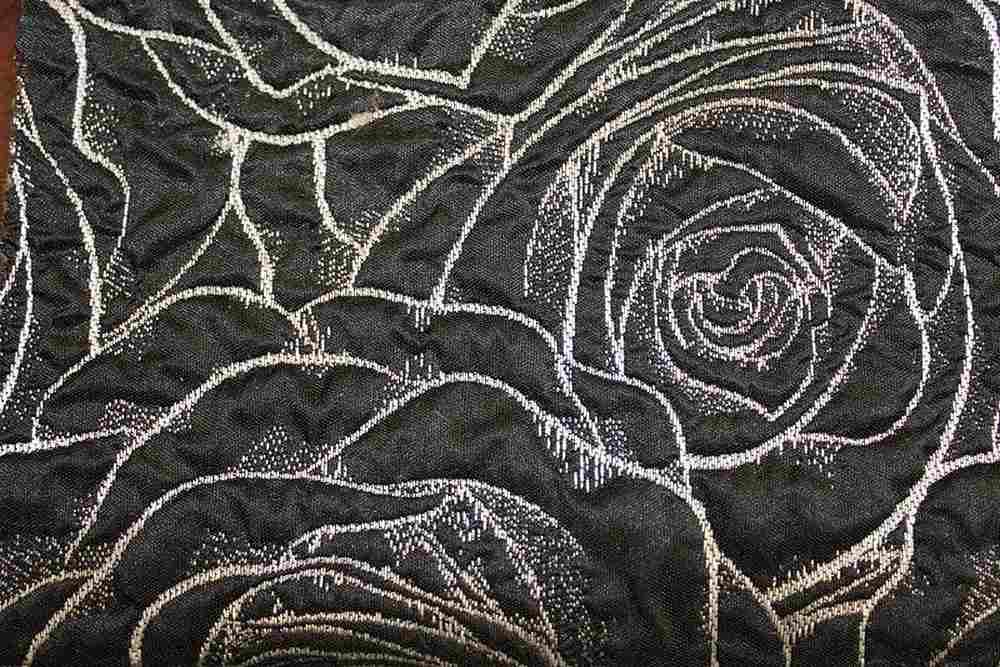 BARNES Jacquard Quilted Look Fabric, 60 Inch. in Width Onyx Fabrics Star