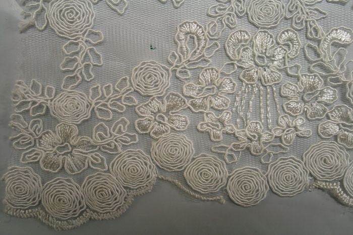 ivory BELLAIRE/B Embroidered Fabric by the Yard - 54 Inch Wide Fabrics Star