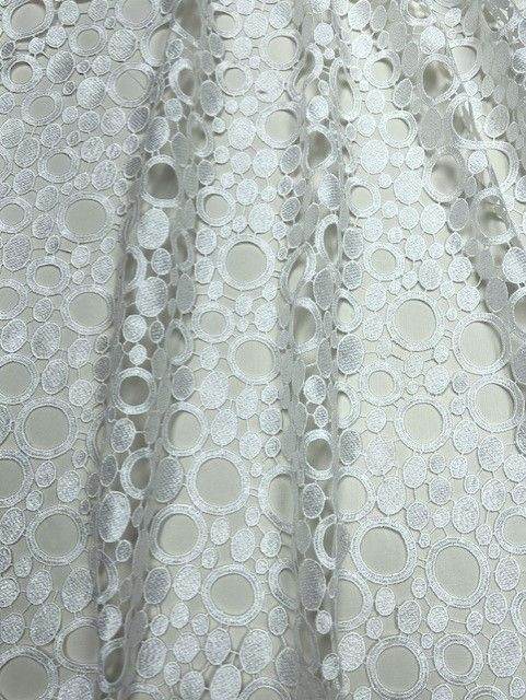 Bubbles Lace Fabric, 52 inch. in Width White Fabrics Star