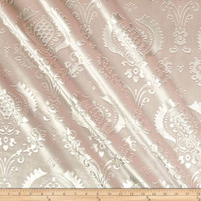 Blush Brocade Damask Velvet Fabric by the Yard - 58 Inch Wide Fabrics Star