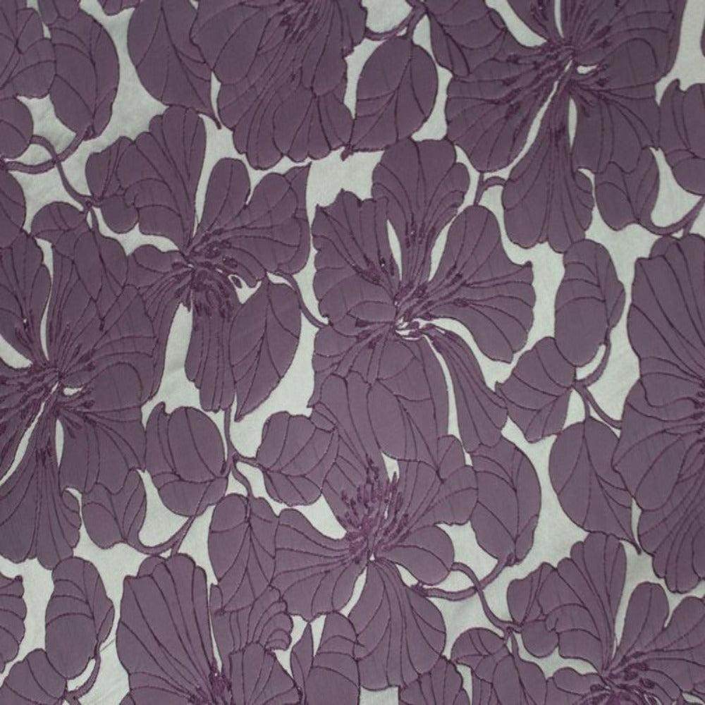 Cambridge Floral Jacquard Fabric, 55 Inch in width, | Home Decor Purple Fabrics Star