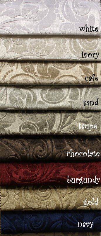 Color Line Brocade Scroll Velvet Fabric by the Yard - 58 Inch Wide Fabrics Star