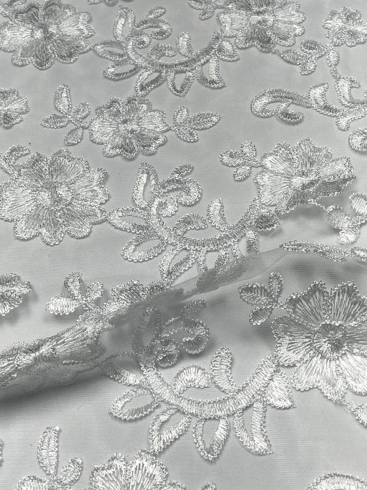 DE JENEIRO Lace Fabric, 54 Inch. in Width White Fabrics Star
