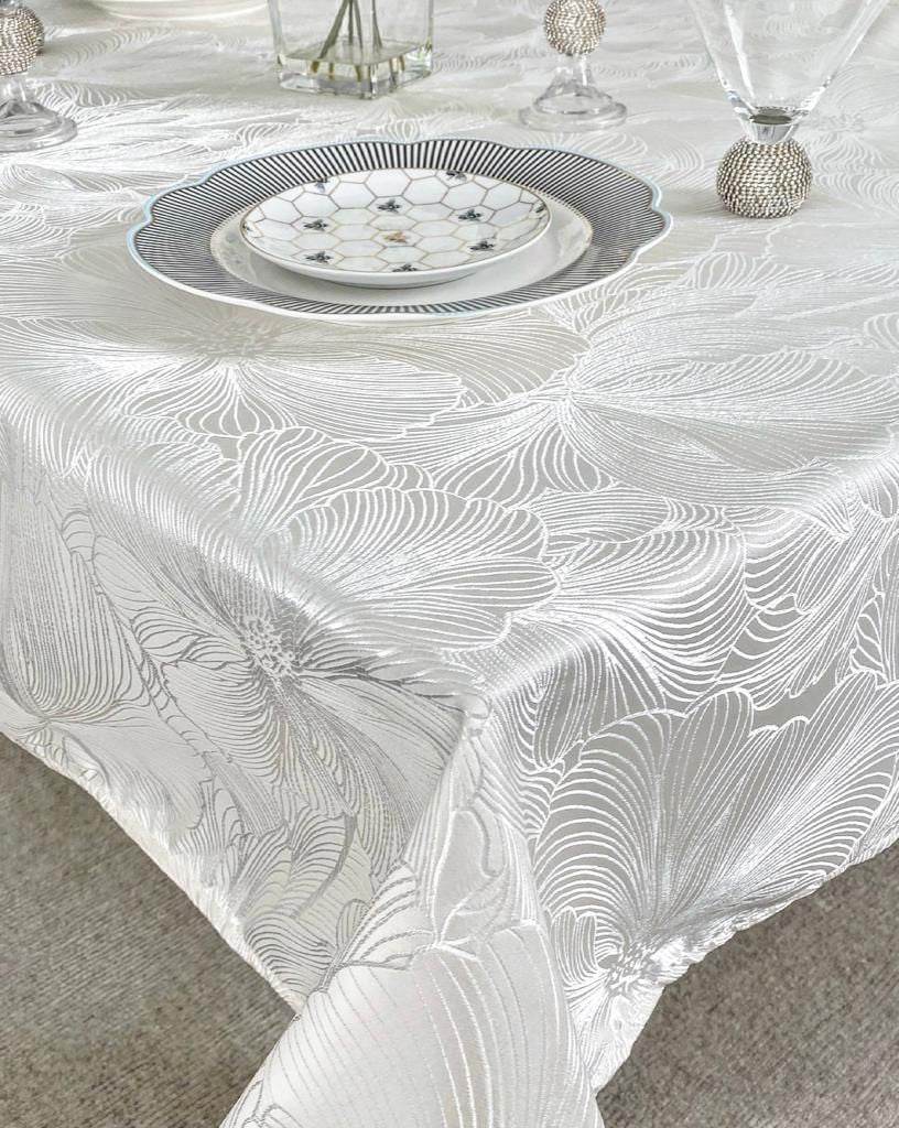 Delhi Metallic Flower Jacquard Fabric - 120 Inch. in Width, | Home Decor Fabrics Star