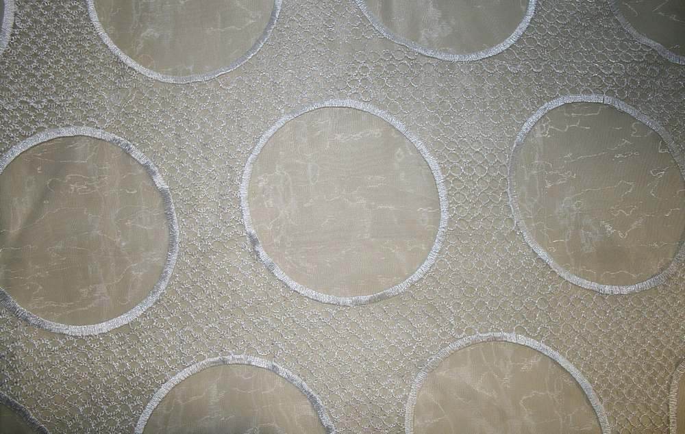white-1 GLACIER Embroidered Fabric by the Yard - 58 Inch Wide Fabrics Star