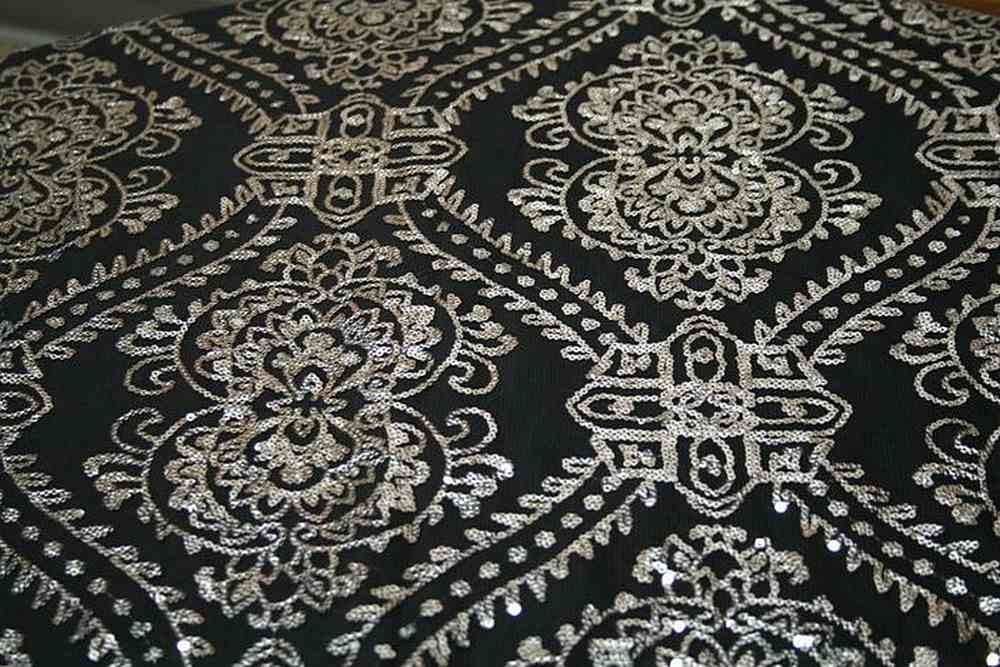white-silver GLITTER Sequin Fabric by the Yard - 58 Inch Wide Fabrics Star