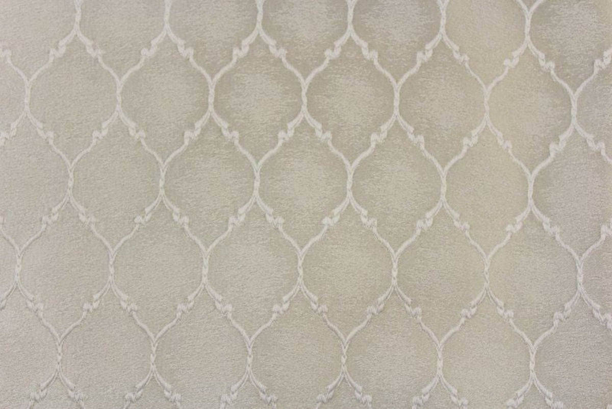 Ladino Jacquard Fabric, 55 Inch. in Width, | Home Decor White Fabrics Star