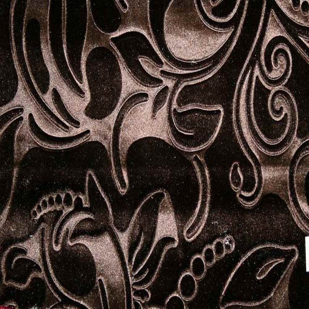 Chocolate Brocade Scroll Velvet Fabric by the Yard - 58 Inch Wide Fabrics Star