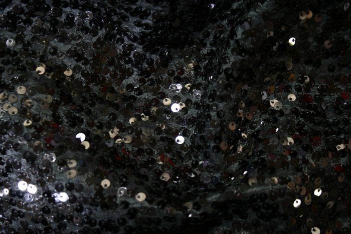 Milton Taffeta Sequin Fabric, 54 Inch. in Width Black Fabrics Star