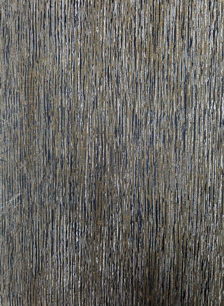 MOWHAK Jacquard Fabric, 115 Inch. in Width Navy Gold Fabrics Star