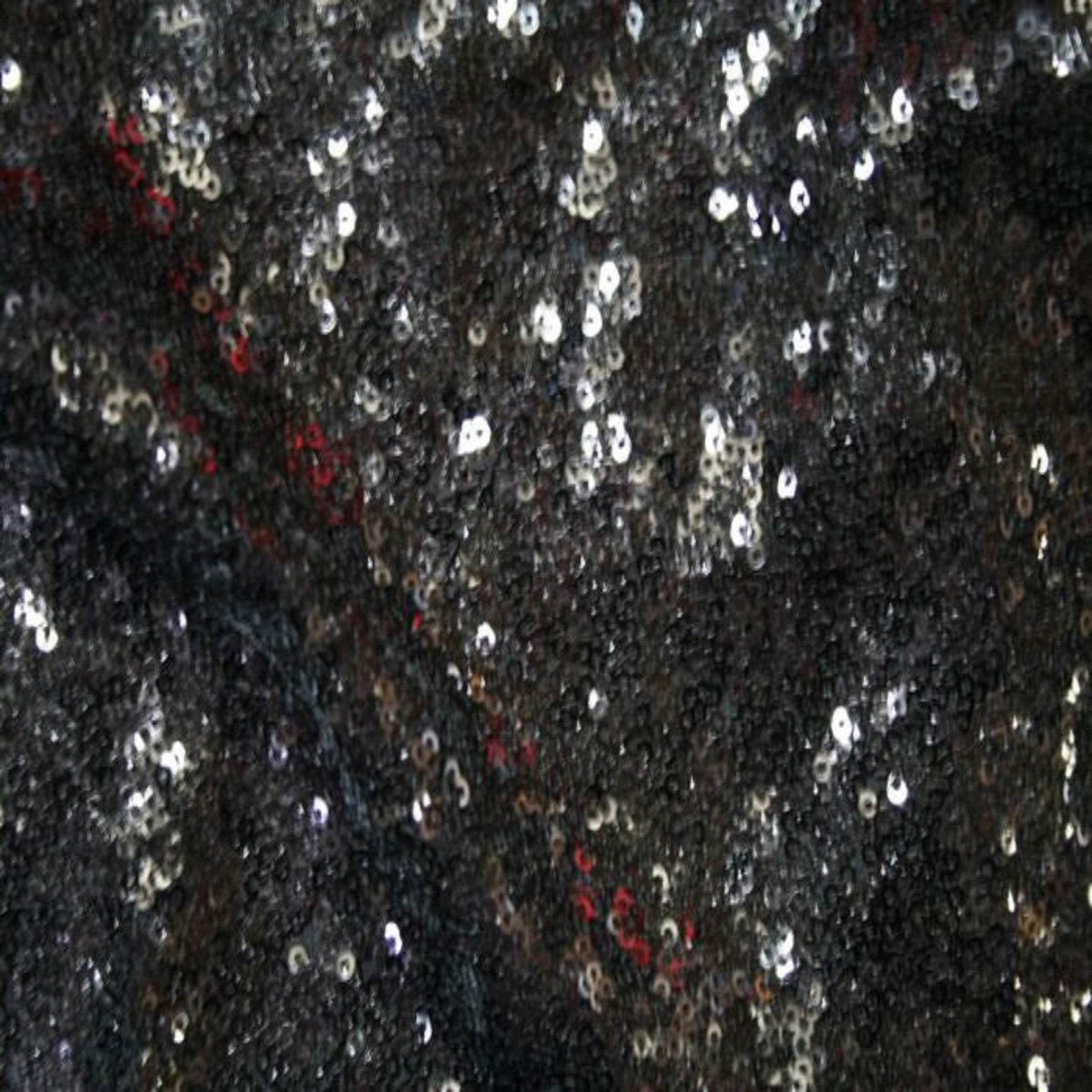 QUINCY Sequin Fabric on Mesh Material ,2-Way Stretch, 52 Inch. In Width, | Home Decor Black Fabrics Star