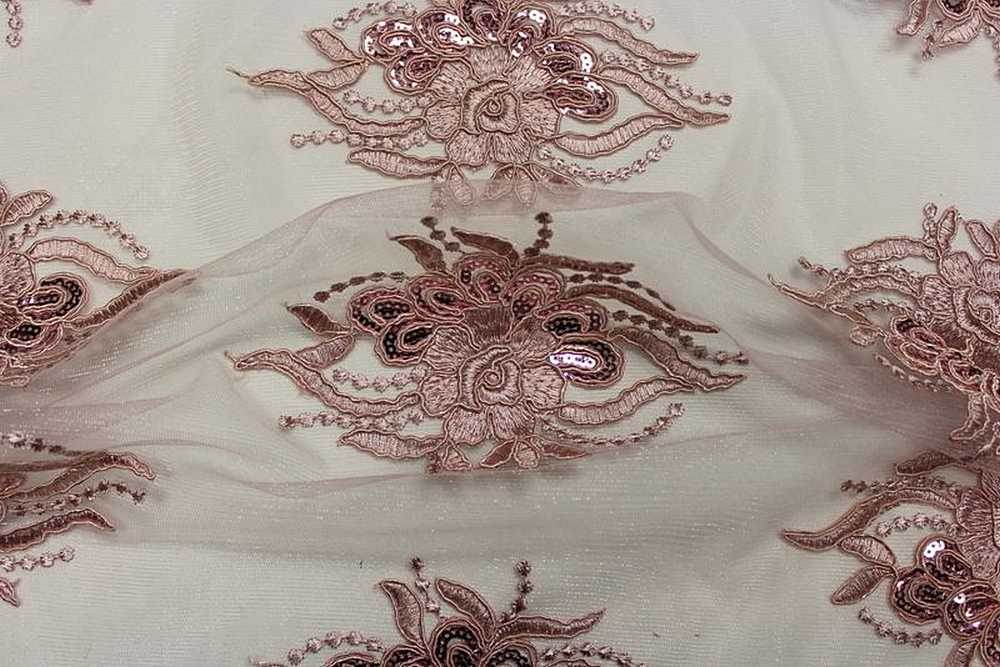 ROUNDAROSE Lace Fabric, 54 Inch. in Width Blush Fabrics Star
