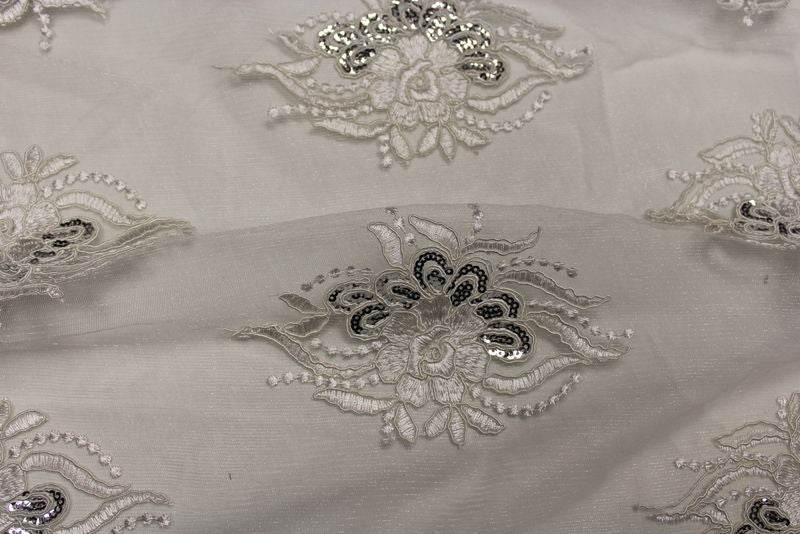 ROUNDAROSE Lace Fabric, 54 Inch. in Width Ivory Fabrics Star