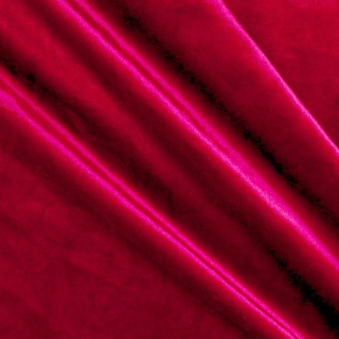 Fire Red Shiny Velvet Fabric by the Yard - 72 Inch Wide Fabrics Star