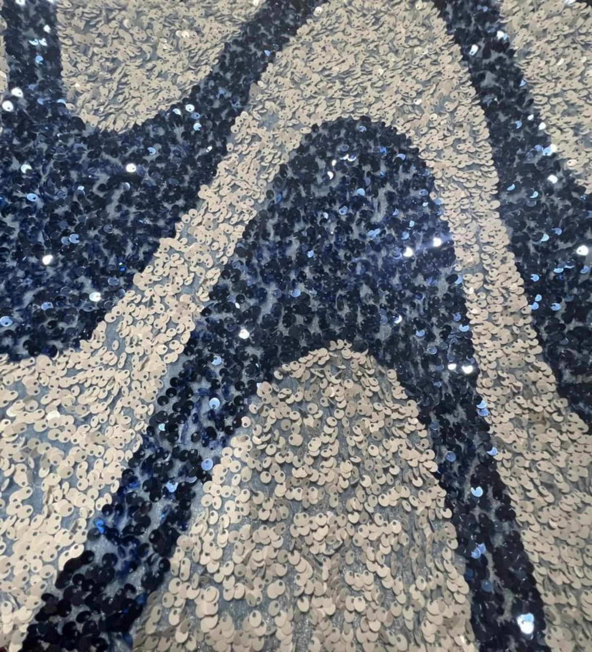 Selectra Waves Stretch Velvet Sequin Fabric, Glitter Spandex Material - 48 Inch in Width | Arts and Crafts Sky Blue White Fabrics Star