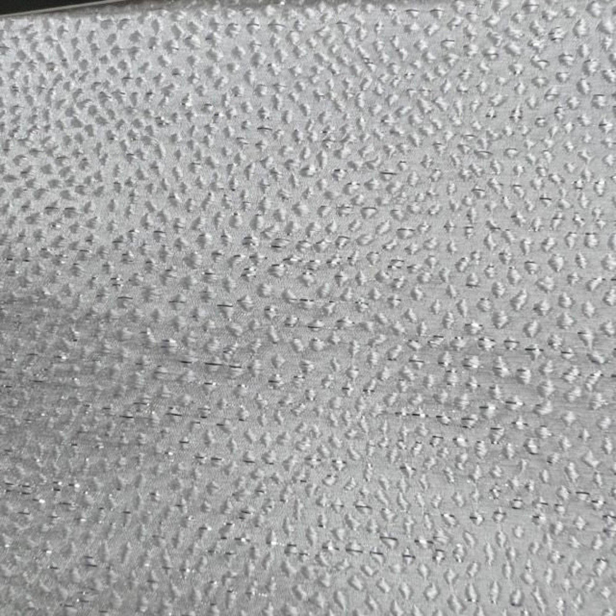 White Sparkle Metallic Jacquard Fabric by the Yard - 115 Inch Wide Fabrics Star