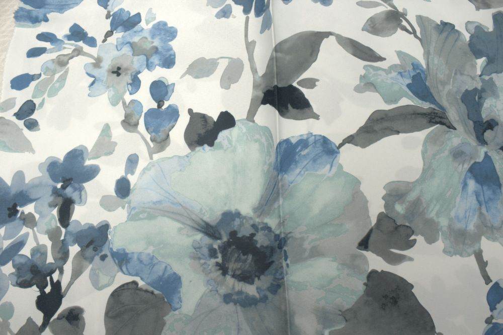 GRACEFUL Digital print Fabric, 118 Inch. in Width Blue Fabrics Star