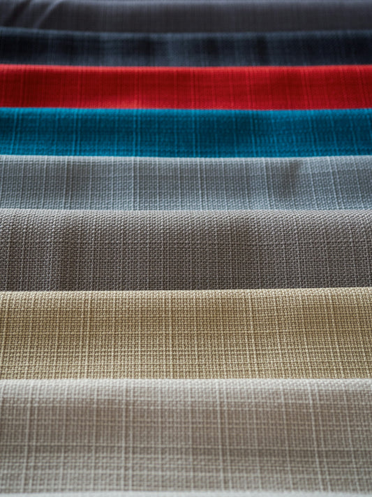 red white and black striped textile