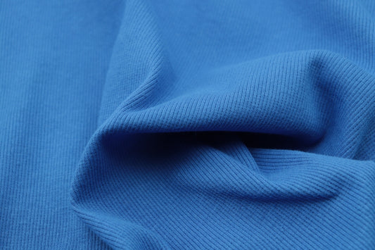 a close up view of a blue fabric