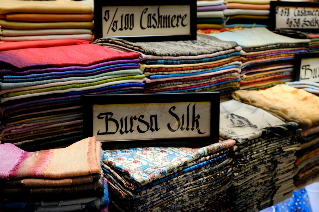 a pile of colorful fabric