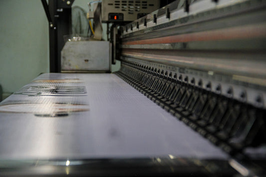a close up of a conveyor belt in a factory