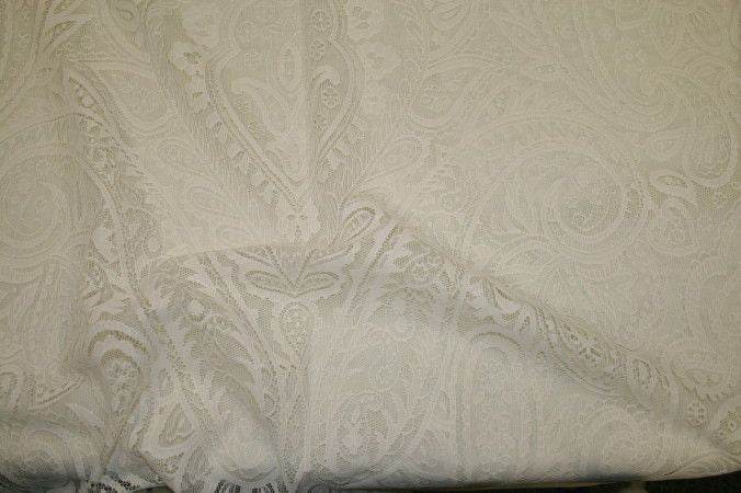19TH CENTURY Lace Fabric, 58 Inch. in Width White Fabrics Star