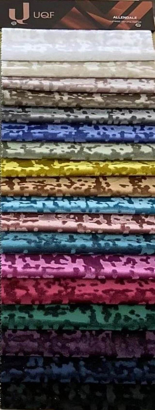 Natural Abstract Crushed Velvet Fabric by the Yard - 118 Inch Wide Fabrics Star