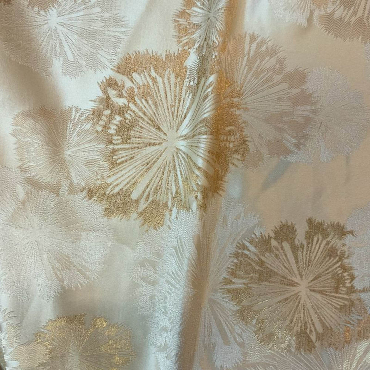 Gold Allium Jacquard Fabric by the Yard - 115 Inch Wide Fabrics Star