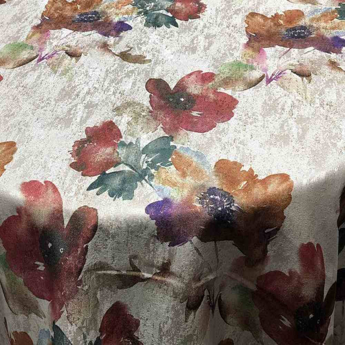 ASTER Floral Digital Print Metallic Fabric - Cotton Hand - 58 Inch. in Width, | Home Decor Mauve Fabrics Star