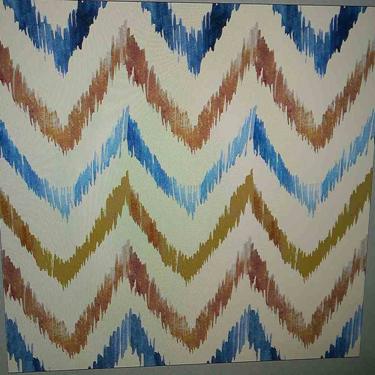 Digital Print Satin Fabric - Cotton Hand - 58 Inch. in Width, | Home Décor Navy - Zigzag Fabrics Star