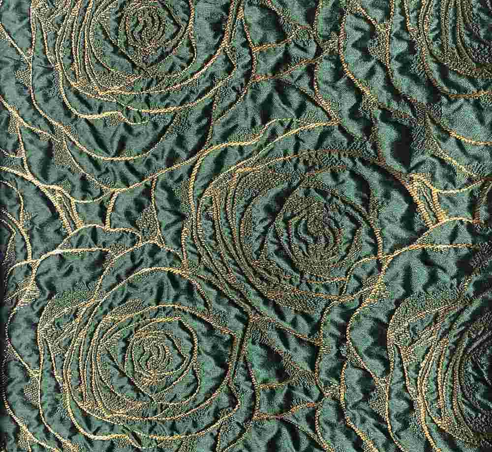 BARNES Jacquard Quilted Look Fabric, 60 Inch. in Width Pine Green Fabrics Star