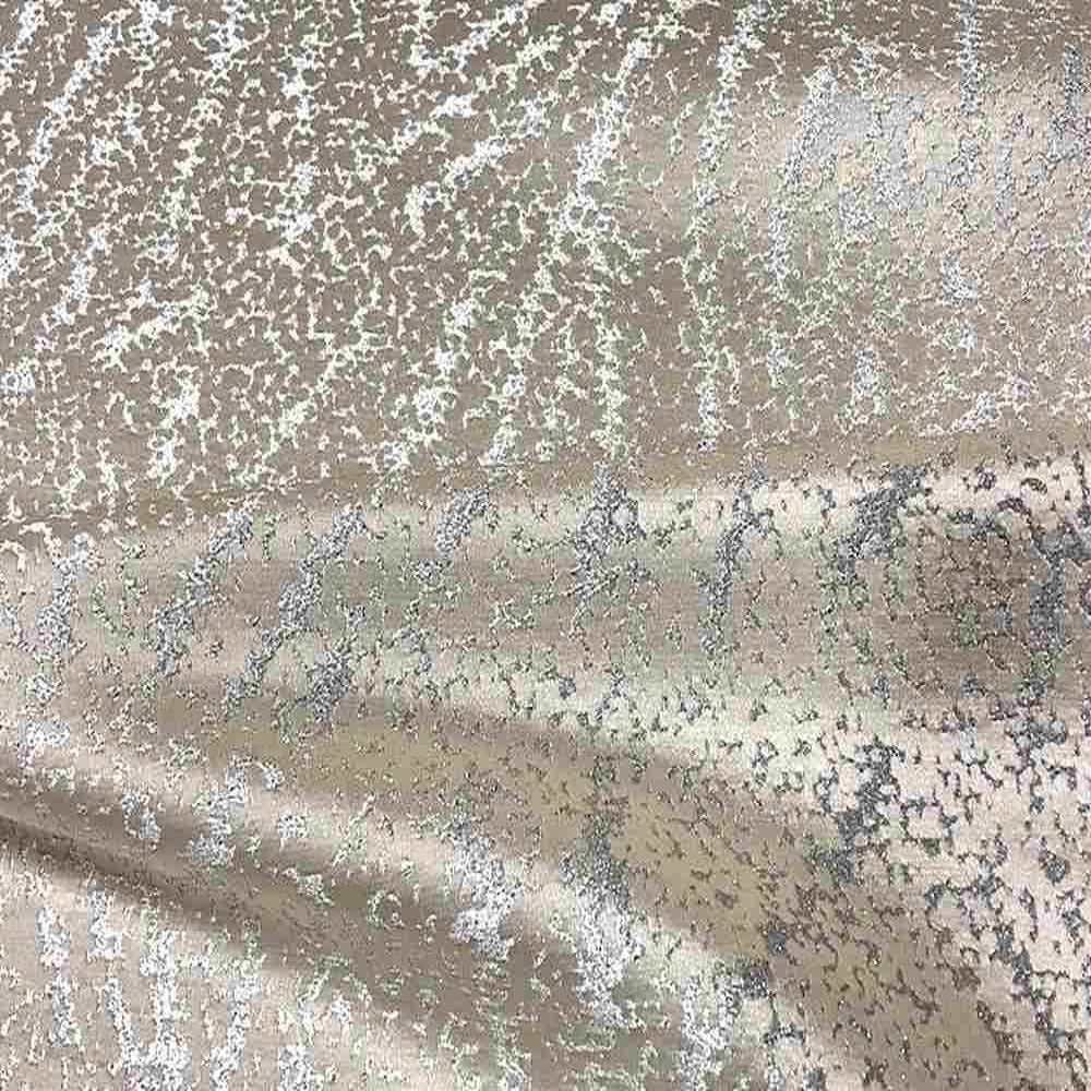 Ivory/Gold Beaconsfield Metallic Embroidery Jacquard Fabric by the Yard - 57 Inch Wide Fabrics Star