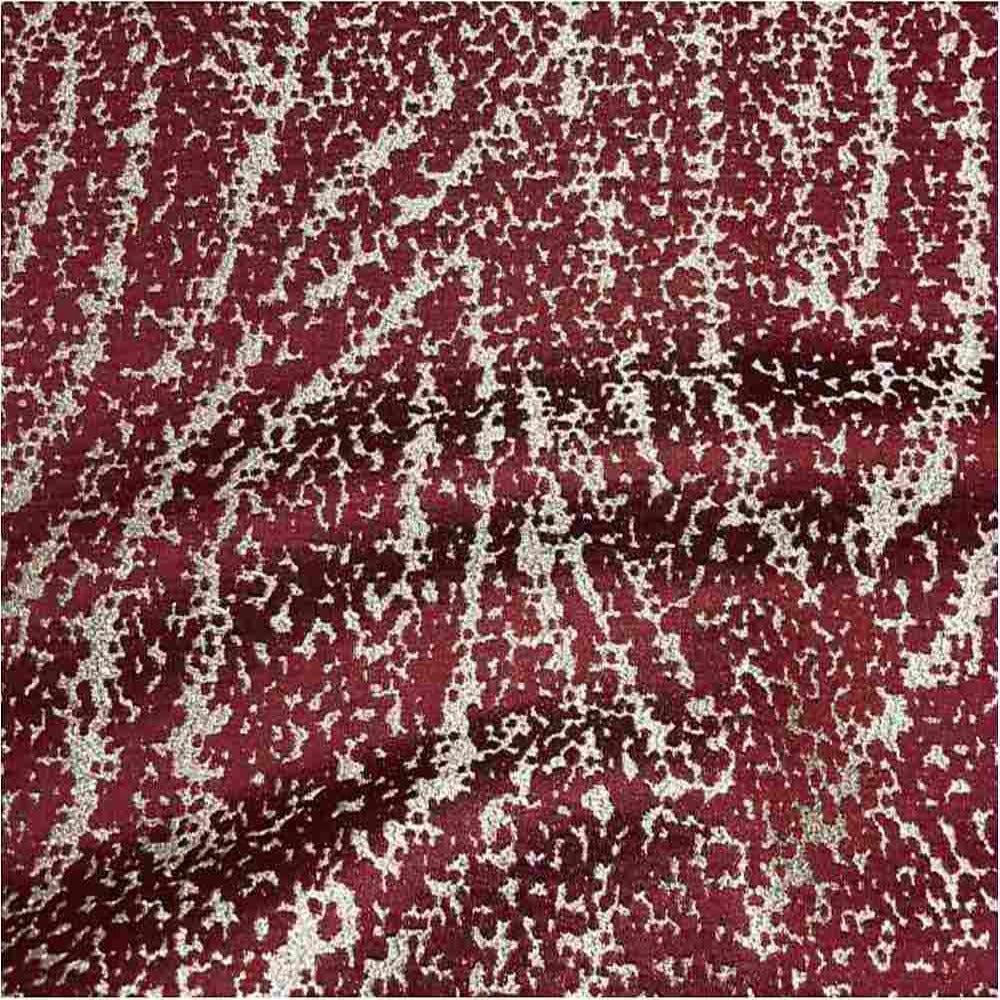 Beaconsfield Metallic Embroidery Jacquard Fabric, 57" in width, | Home Decor Red Fabrics Star