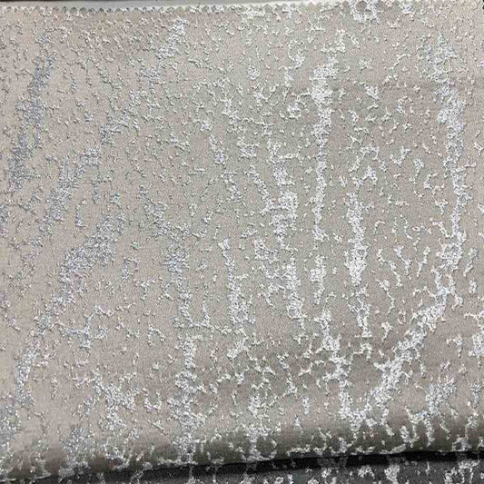 Silver Beaconsfield Metallic Embroidery Jacquard Fabric by the Yard - 57 Inch Wide Fabrics Star