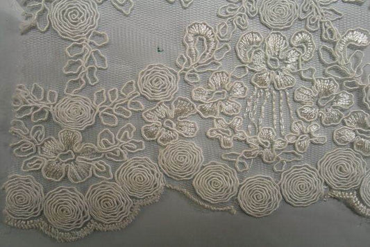 ivory BELLAIRE/B Embroidered Fabric by the Yard - 54 Inch Wide Fabrics Star
