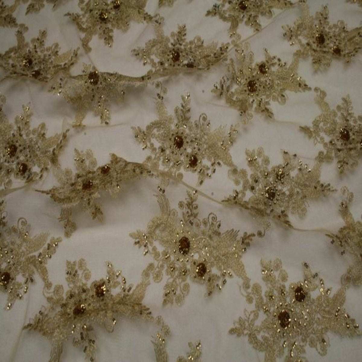 Blossom Glitter Sequin Embroidered Mesh Fabric. Lace Netting Material ideal for Sewing, Dresses, Gowns, Skirts, Veils Fabrics Star