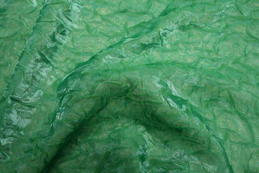 BRILLIANT Crushed Fabric, 48 Inch. in Width Emerald Fabrics Star