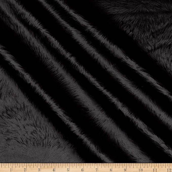 Huntsville Brocade Velvet Fabric, 72 Inch in Width Ideal Embossed Material for Home Decor Black Fabrics Star