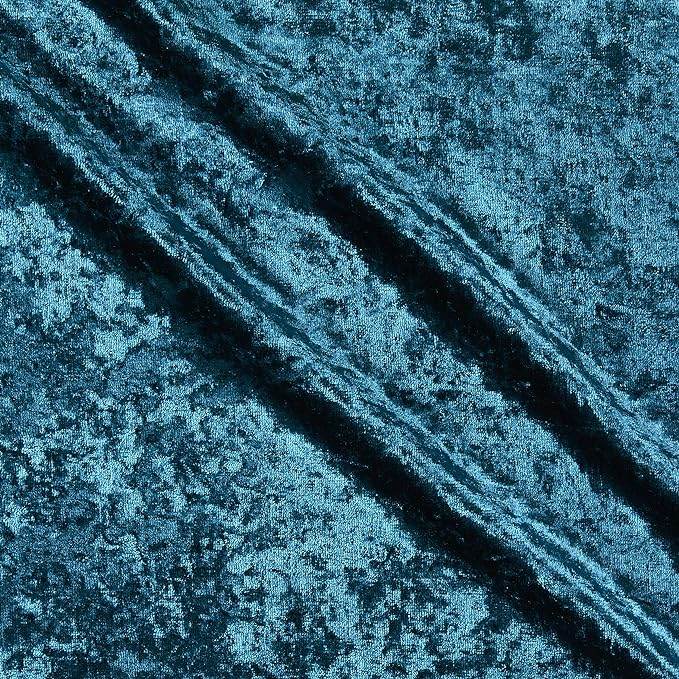 Shiny Crushed Velvet Fabric, 72 Inch. in Width, | Home Decor Blue Fabrics Star