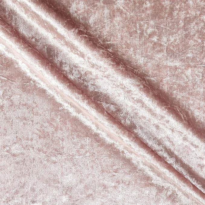 Shiny Crushed Velvet Fabric, 72 Inch. in Width, | Home Decor Blush Fabrics Star