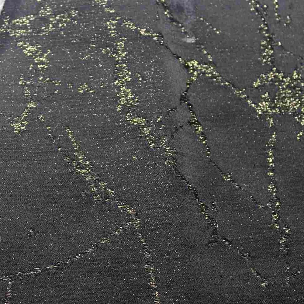 Calcutta Metallic Jacquard Embroidery Fabric, 58" in width, | Home Decor Midnight Fabrics Star