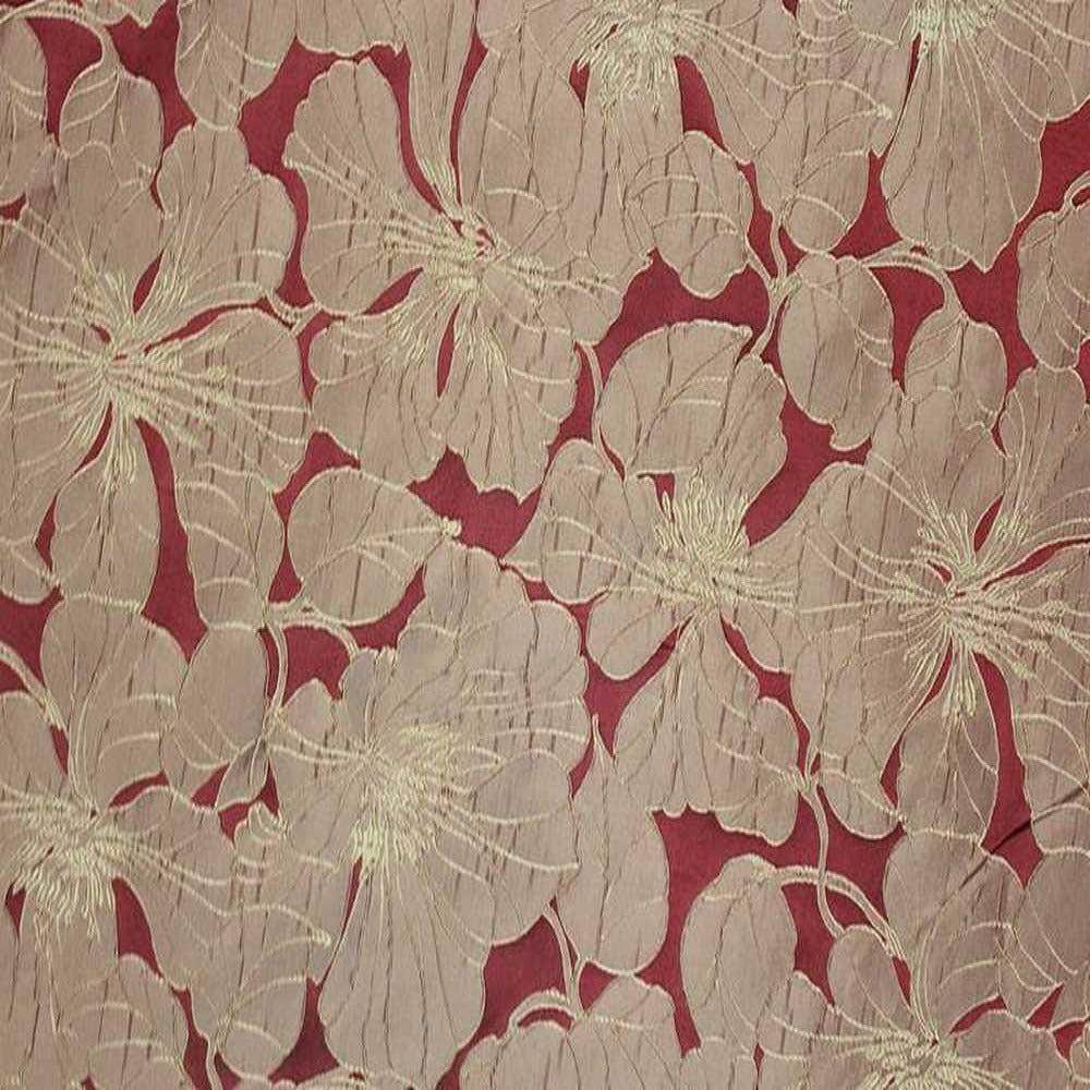 Cambridge Floral Jacquard Fabric, 55 Inch in width, | Home Decor Wine Fabrics Star