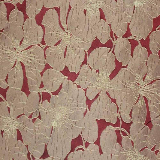 Cambridge Floral Jacquard Fabric, 55 Inch in width, | Home Decor Wine Fabrics Star