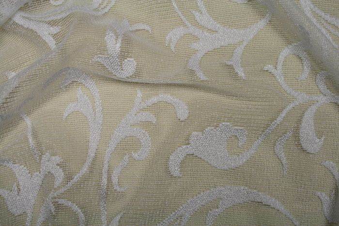 CARLISLE Lace Fabric, 55 Inch. in Width White Fabrics Star