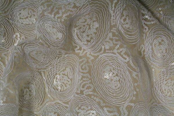 white-1 CHARMING Embroidered Sheer Fabric by the Yard - 54 Inch Wide Fabrics Star