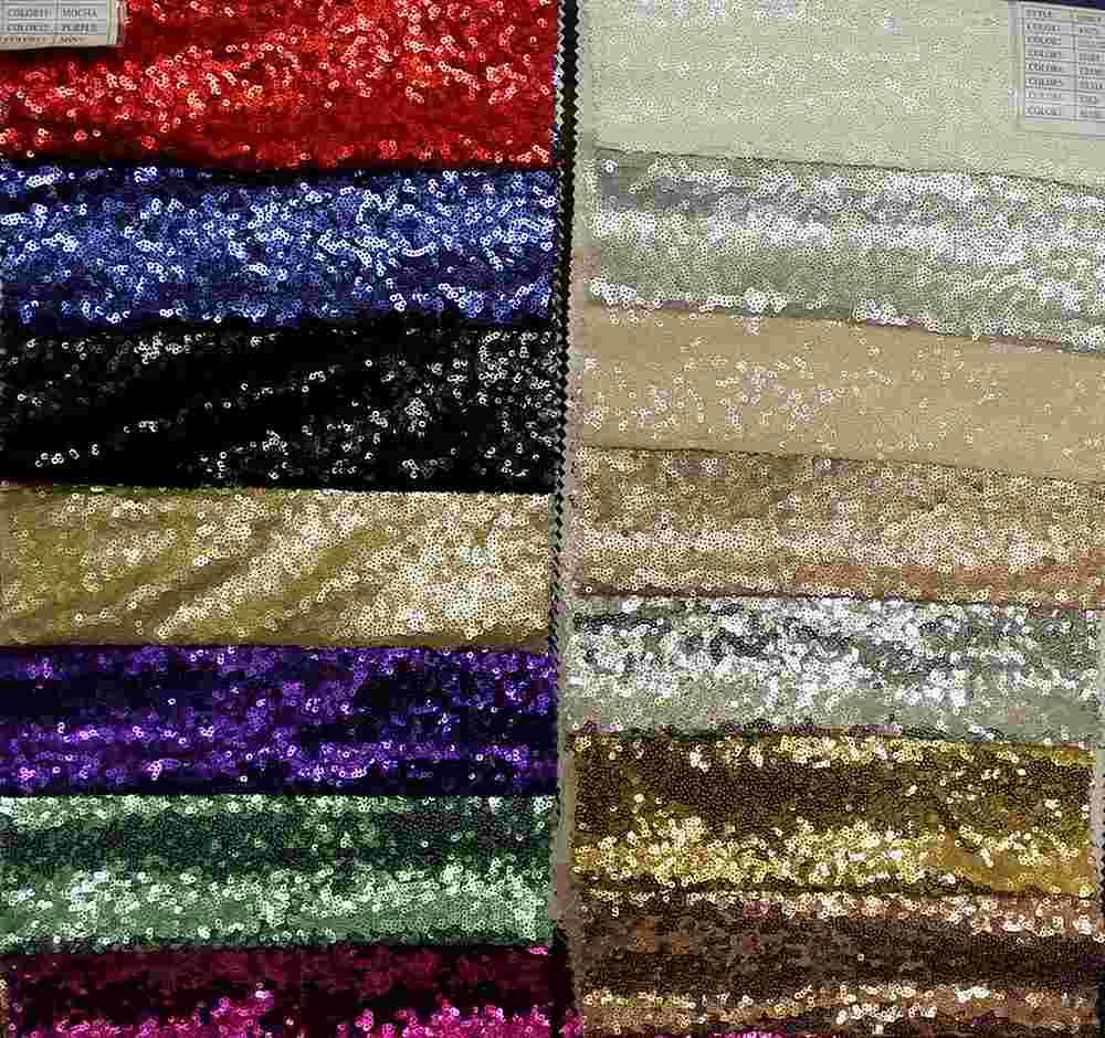 QUINCY Sequin Fabric on Mesh Material ,2-Way Stretch, 52 Inch. In Width, | Home Decor Fabrics Star