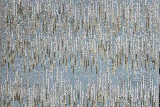 COLORADO Jacquard Fabric, 55 Inch . in Width Blue Gold Fabrics Star