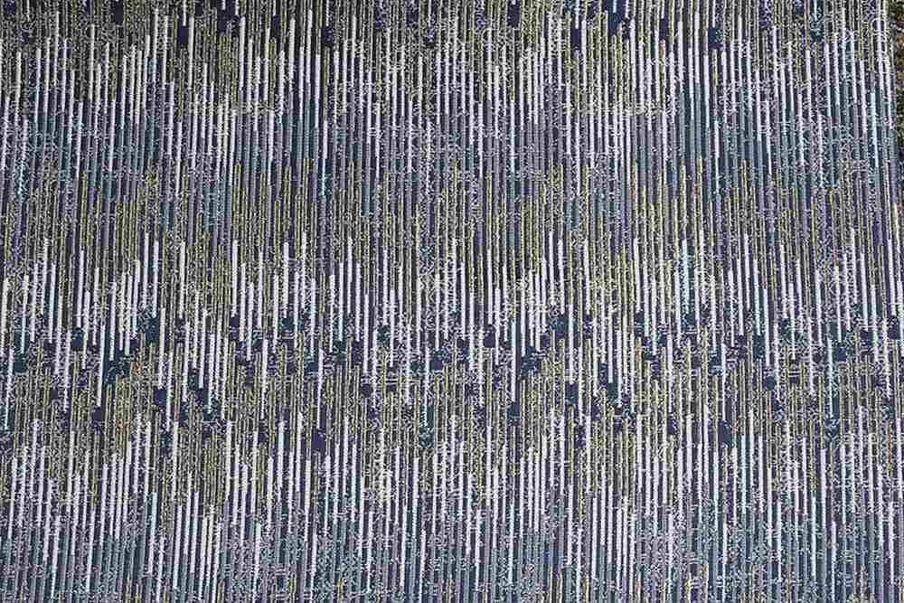 COLORADO Jacquard Fabric, 55 Inch . in Width Silver Navy Fabrics Star