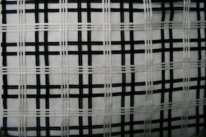 black COUNTRY COTTAGE Embroidered Fabric by the Yard - 54 Inch Wide Fabrics Star