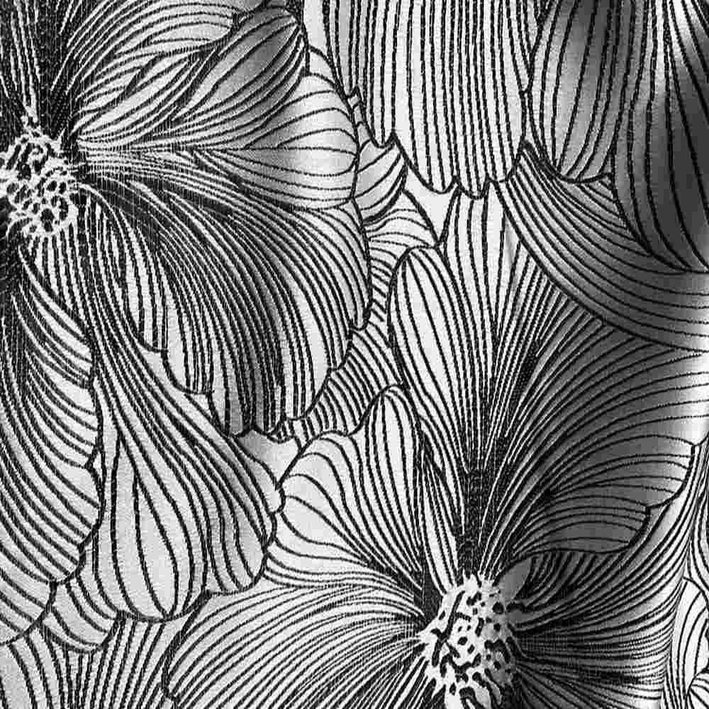 Delhi Metallic Flower Jacquard Fabric - 120 Inch. in Width, | Home Decor Onyx Fabrics Star